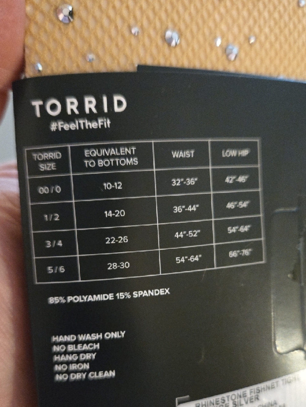 torrid Nude Rhinestone Fishnet Tights - Picture 4 of 4
